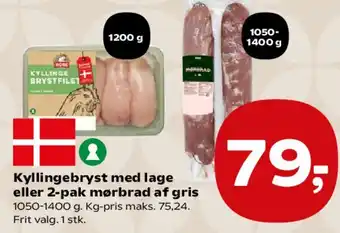 SuperBrugsen Kyllingebryst med lage eller 2-pak mørbrad af gris tilbud