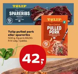 SuperBrugsen Tulip pulled pork eller spareribs tilbud