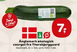 SuperBrugsen Änglamark økologisk courgette fra Thorsbjerggaard tilbud