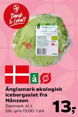 SuperBrugsen Änglamark økologisk icebergsalat tilbud