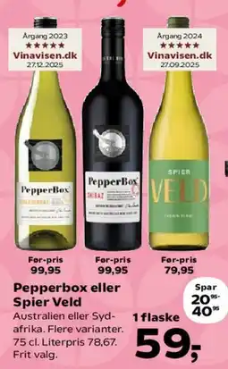 SuperBrugsen Pepperbox eller Spier Veld tilbud