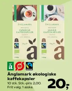 SuperBrugsen Änglamark økologiske kaffekapsler tilbud
