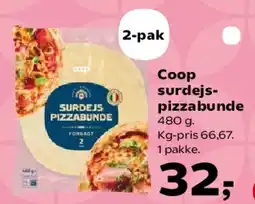 SuperBrugsen Coop surdejs-pizzabunde tilbud