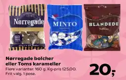 SuperBrugsen Nørregade bolcher eller Toms karameller tilbud