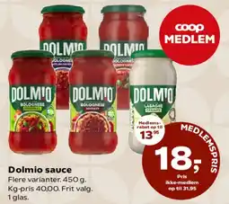Kvickly Dolmio sauce tilbud