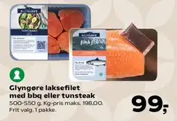 Kvickly Glyngøre laksefilet tilbud