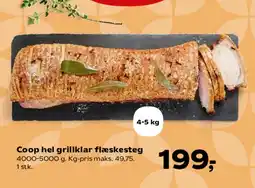 Kvickly Coop hel grillklar flæskesteg tilbud