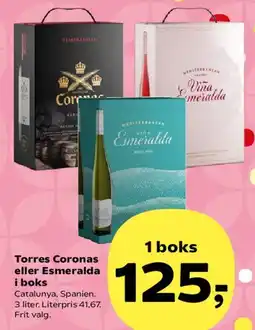 Kvickly Torres Coronas eller Esmeralda i boks tilbud