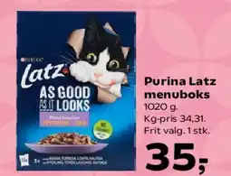 Kvickly Purina Latz menuboks tilbud