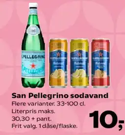 Kvickly San Pellegrino sodavand tilbud