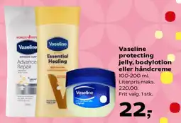 Kvickly Vaseline protecting jelly, bodylotion eller håndcreme tilbud