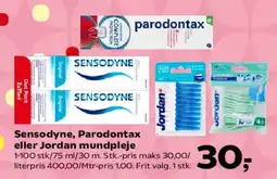 Kvickly Sensodyne, Parodontax eller Jordan mundpleje tilbud