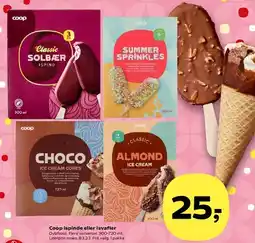Kvickly Coop ispinde eller isvafler tilbud