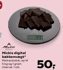 Kvickly Mickis digital køkkenvægt tilbud