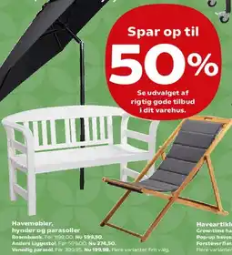 Kvickly Havemøbler, hynder og parasoller tilbud