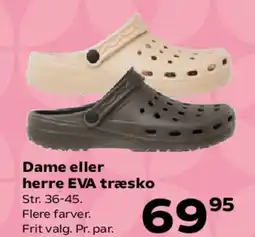 Kvickly Dame eller herre EVA træsko tilbud