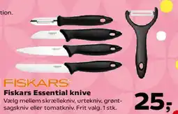 Kvickly Fiskars Essential knive tilbud