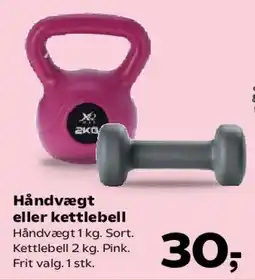 Kvickly Håndvægt eller kettlebell tilbud