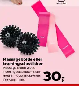 Kvickly Massagebolde eller træningselastikker tilbud