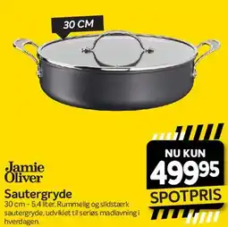 Din Isenkræmmer Jamie Oliver Sautegryde 30 CM tilbud