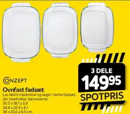 Din Isenkræmmer Ovnfast fad sæt (3 dele) tilbud