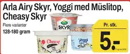 ABC Lavpris Arla Airy Skyr, Yoggi med Müslitop, Cheasy Skyr tilbud
