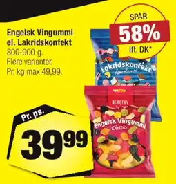 Calle Engelsk Vingummi / Lakridskonfekt tilbud