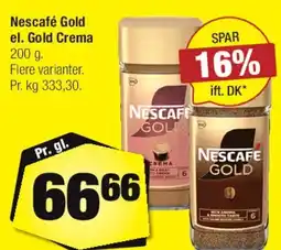 Calle Nescafé Gold / Gold Crema 200 g tilbud