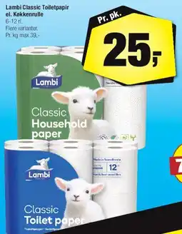 Calle Lambi Classic Toiletpapir / Household paper tilbud