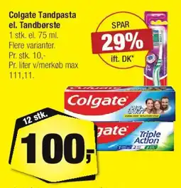 Calle Colgate Tandpasta / Tandbørste (pakke) tilbud