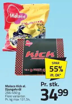 Fleggaard Malaco Kick / Djungelvrål tilbud