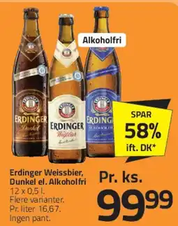 Fleggaard Erdinger Weissbier, Dunkel el. Alkoholfri tilbud