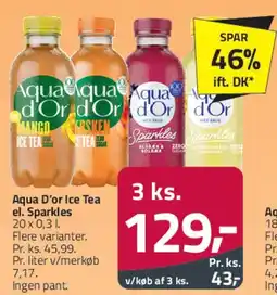Fleggaard Aqua d'or Ice Tea / Sparkles tilbud