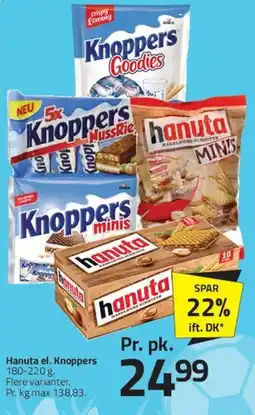 Fleggaard Hanuta el. Knoppers tilbud