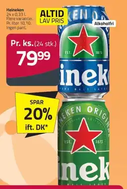 Fleggaard Heineken (flere varianter) tilbud