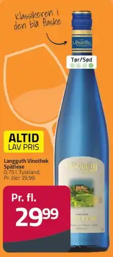 Fleggaard Langguth Vinothek Spätlese tilbud