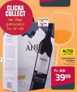 Fleggaard Andes Cabernet Sauvignon (BIB) tilbud