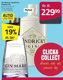 Fleggaard Gin Mare / Another Hendrick's (top-left group) tilbud