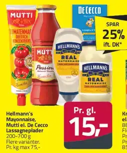 Fleggaard Hellmann's, Mutti og De Cecco (udvalgte varer) tilbud
