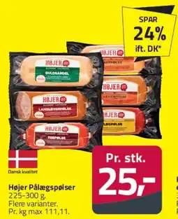 Fleggaard Højer Pålægspølse tilbud