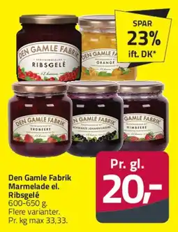 Fleggaard Den Gamle Fabrik Marmelade / Ribsgelé tilbud