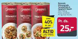 Fleggaard Beauvais - Wienergyde / Tarteletfyld / Spaghetti tilbud