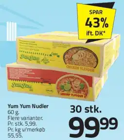 Fleggaard Yum Yum Nudler tilbud