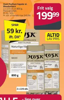 Fleggaard HUSK Psyllium / Mavebalance tilbud