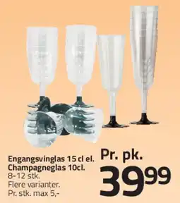 Fleggaard Engangsvinglas / Champagneglas tilbud