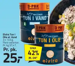 Fleggaard Elvira Tun i olie / Tun i vand (3-pak) tilbud