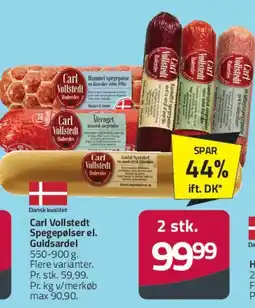 Fleggaard Carl Vollstedt spegepølse tilbud