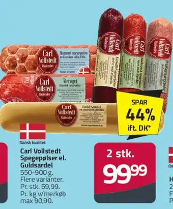 Fleggaard Carl Vollstedt spegepølse tilbud