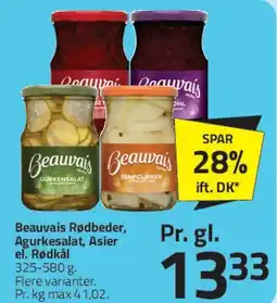 Fleggaard Beauvais Rødbeder / Agurkesalat / Asier tilbud