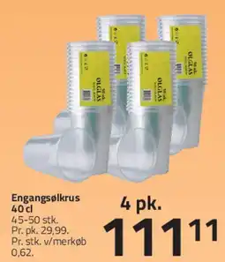 Fleggaard Engangsølkrus 40 cl tilbud
